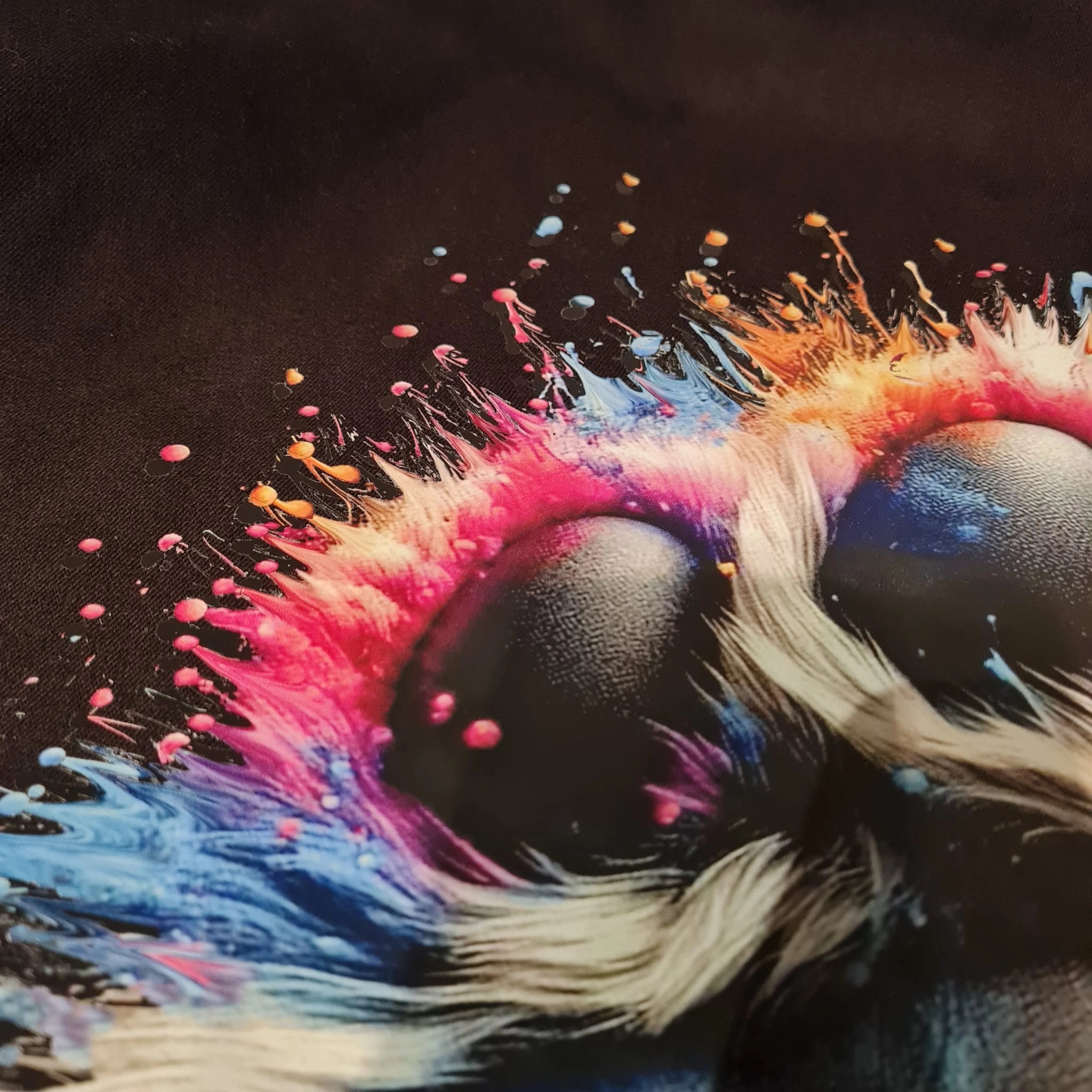 Colorful abstract design on a black background