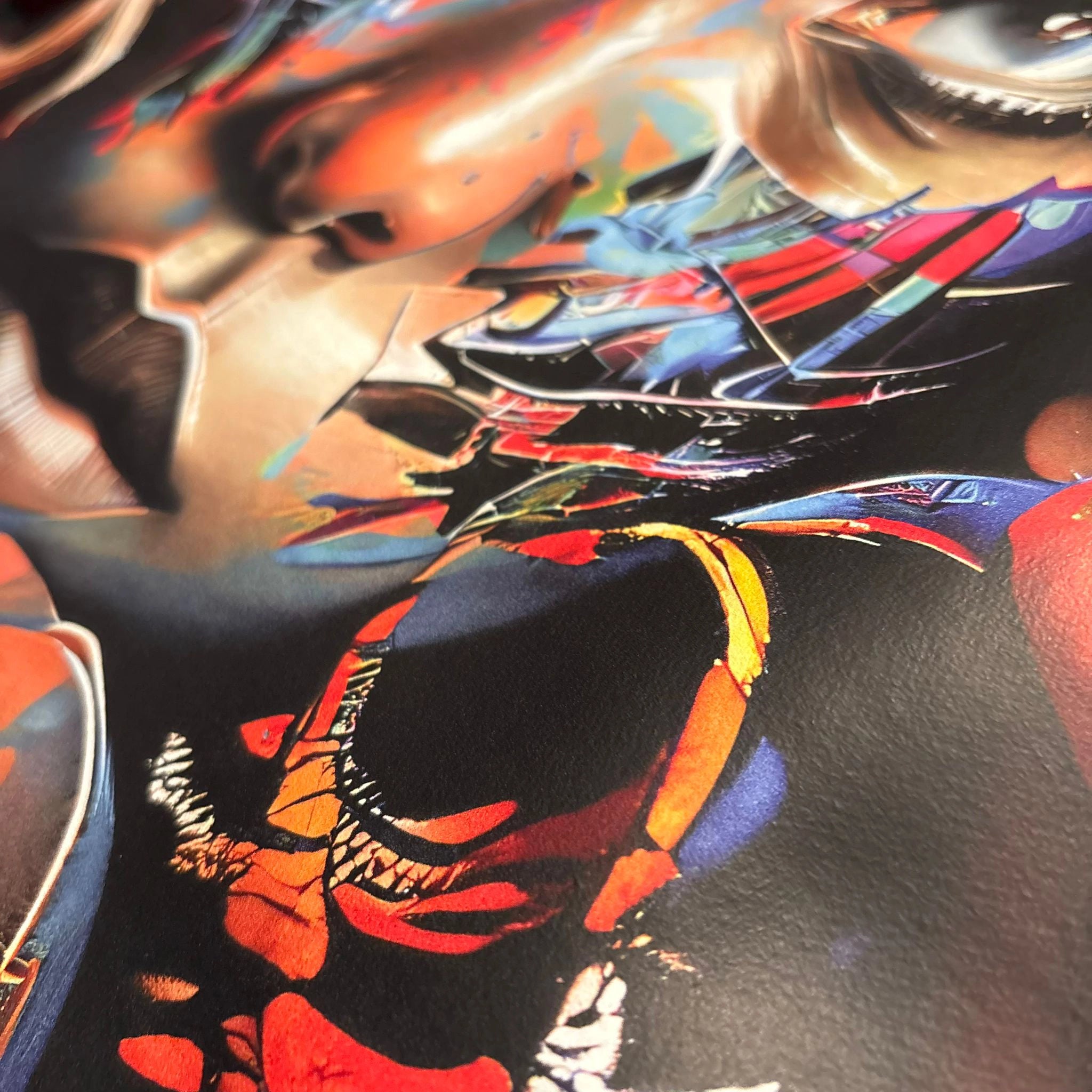 Colorful abstract design on a black background